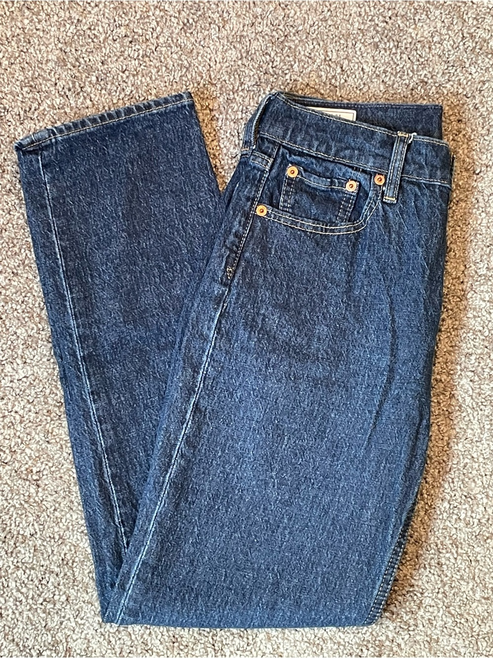GAP Straight-Leg Dark Blue Denim Jeans
